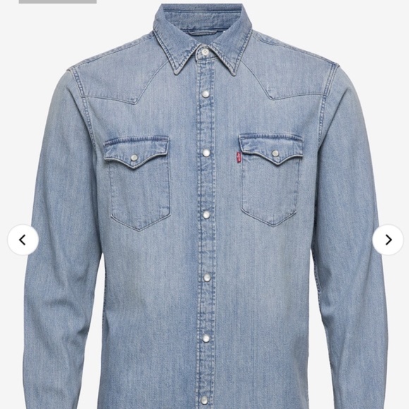Levi's Barstow Western Snap Button Down Shirt - Stone Wash - Picture 2 of 15